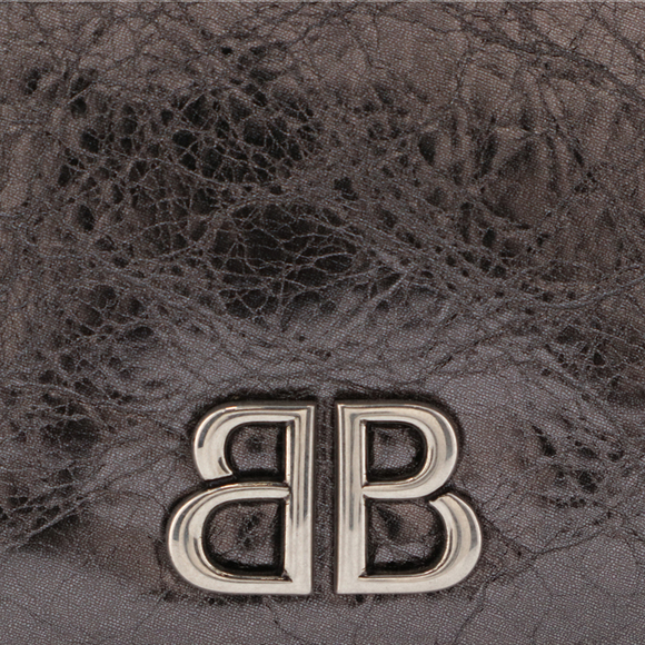 BALENCIAGA Wallet Bifold BB Monaco Metalized Flap Coin Wallet - Picture 4 of 8